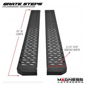 Ford Bronco Running Boards - Grate Step - Textured Black - 54" - Westin Ford Bronco Running Boards - Grate Step - Textured Black - 54" - Westin